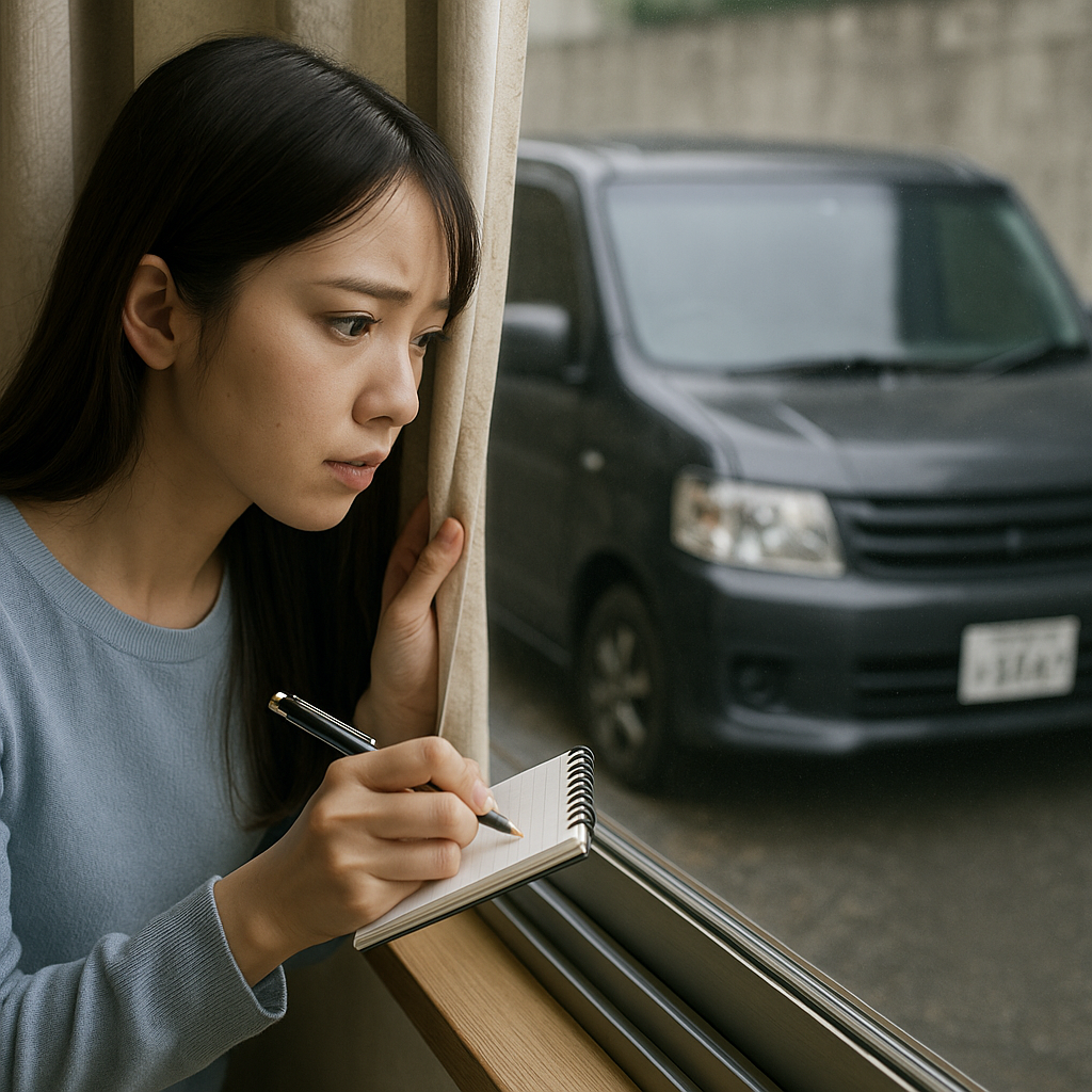 不審な車の見分け方と、見つけたときの対応